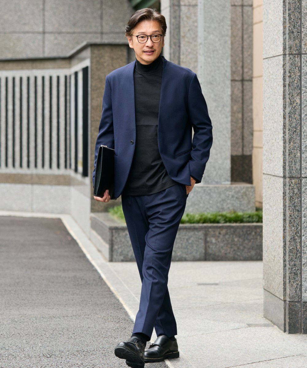 スムース天竺 ハイネック L/S Tシャツ【FLAT】