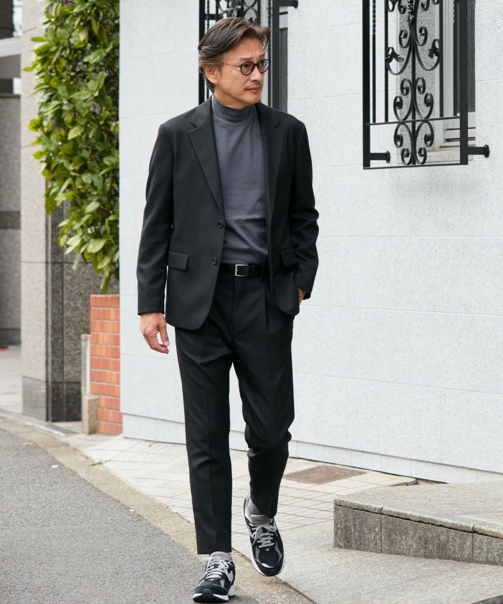 スムース天竺 ハイネック L/S Tシャツ【FLAT】