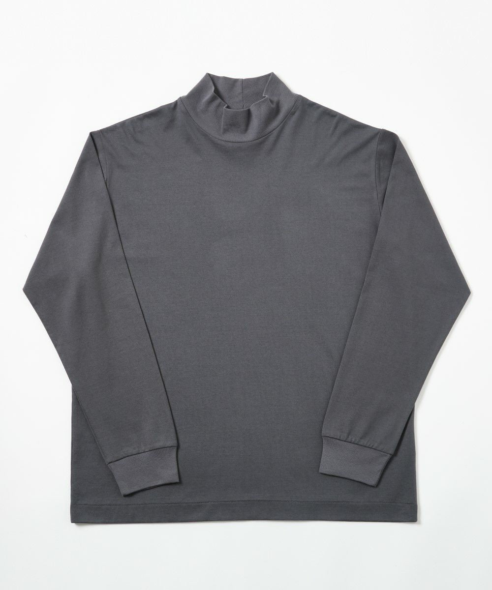 スムース天竺 ハイネック L/S Tシャツ【FLAT】