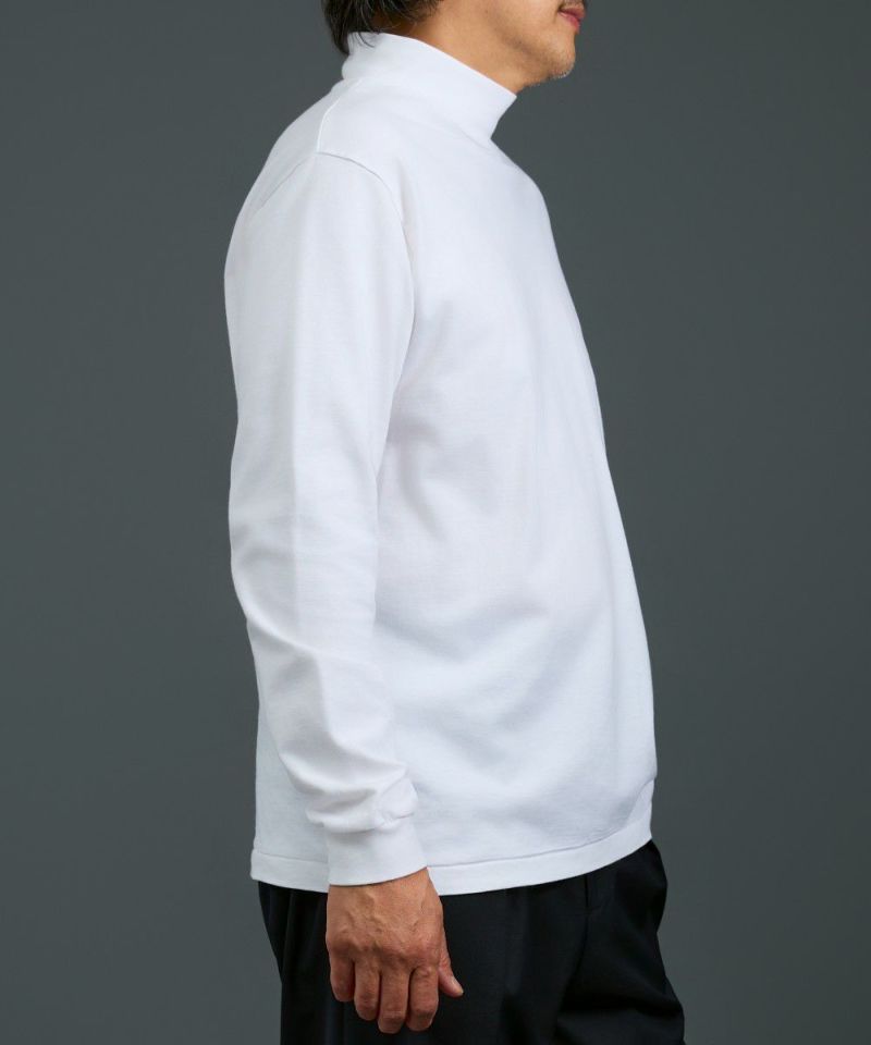 スムース天竺 ハイネック L/S Tシャツ【FLAT】