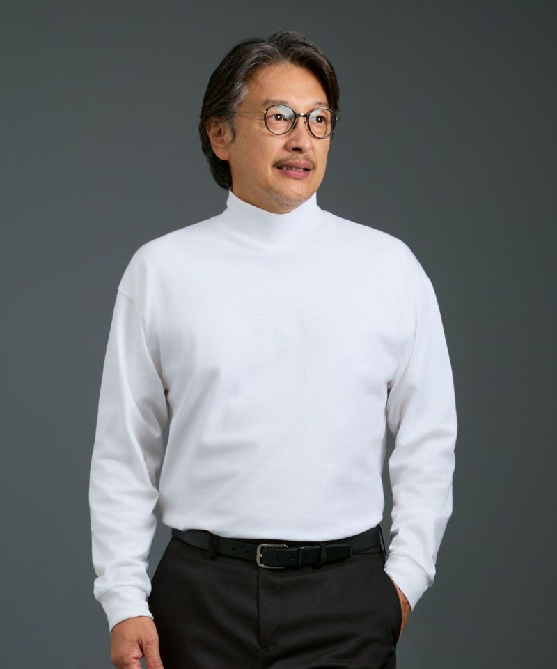 スムース天竺 ハイネック L/S Tシャツ【PLAY】