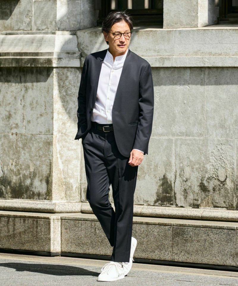 ノーカラー オックスフォードシャツ【FLAT】