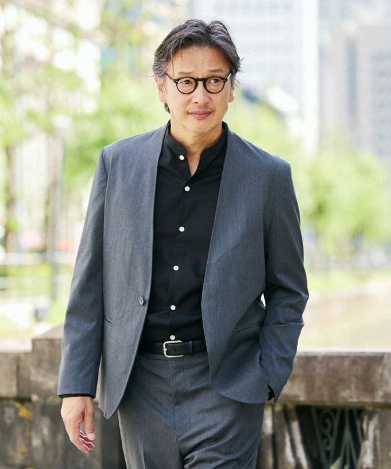 ノーカラー オックスフォードシャツ【FLAT】