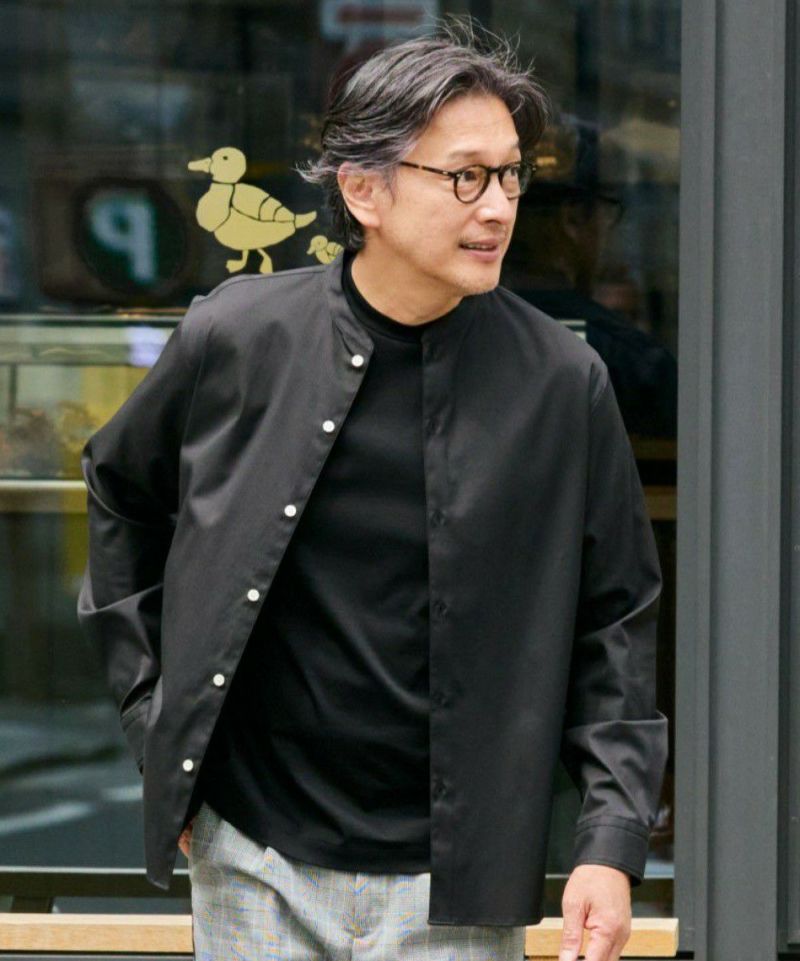 ノーカラー オックスフォードシャツ【FLAT】