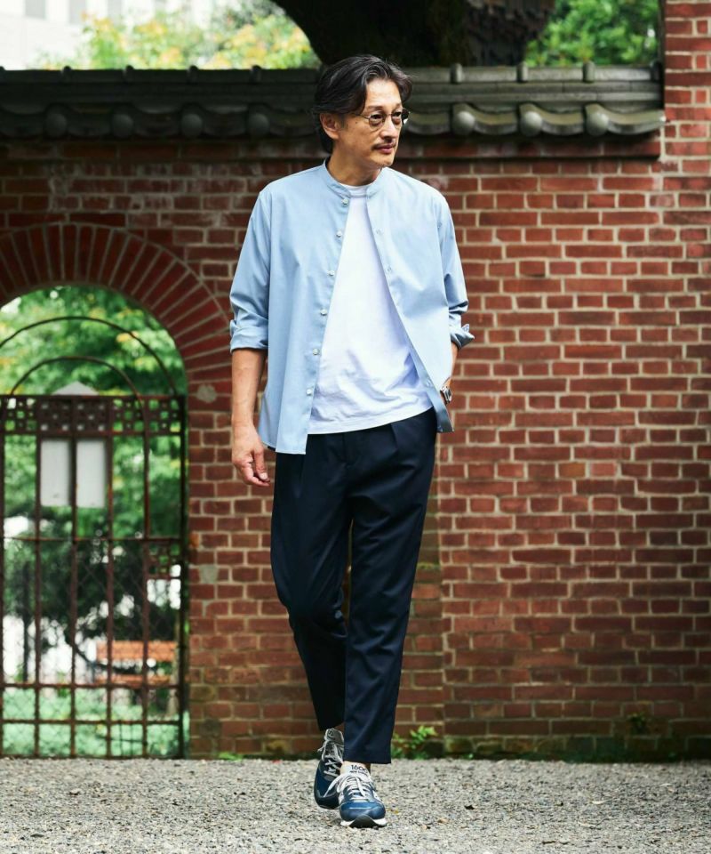 ノーカラー オックスフォードシャツ【FLAT】