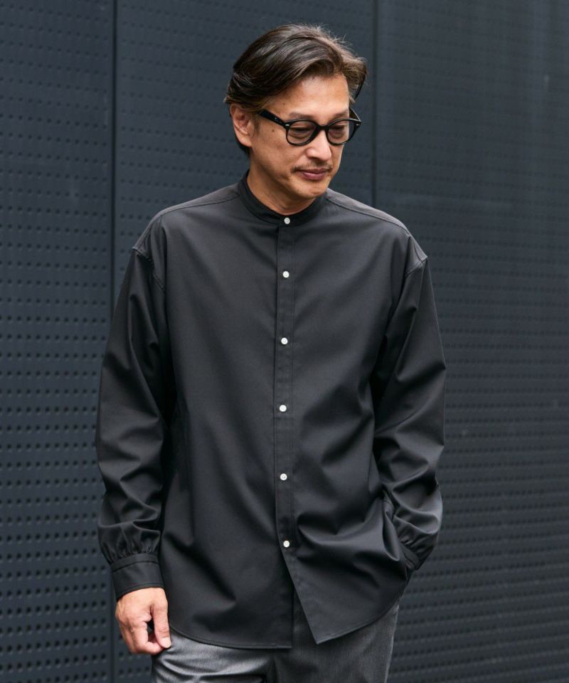 ノーカラー オックスフォードシャツ【SLACK】