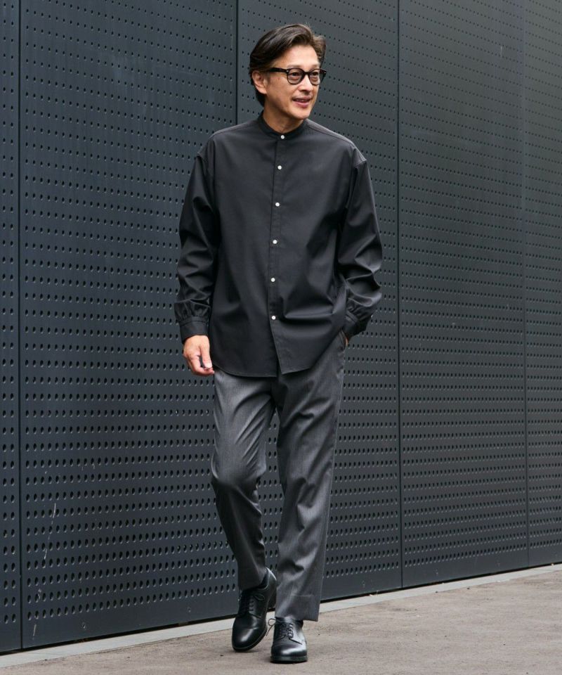 ノーカラー オックスフォードシャツ【SLACK】