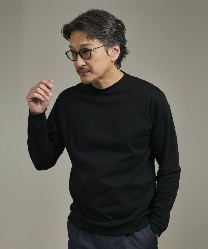 クリアコットン・リブロングスリーブTシャツ【FLAT】