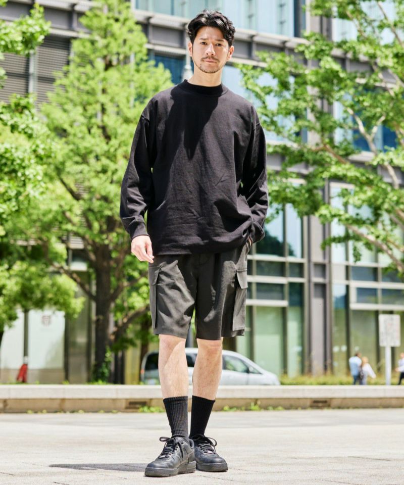 モックネックアウターTシャツ【SLACK】