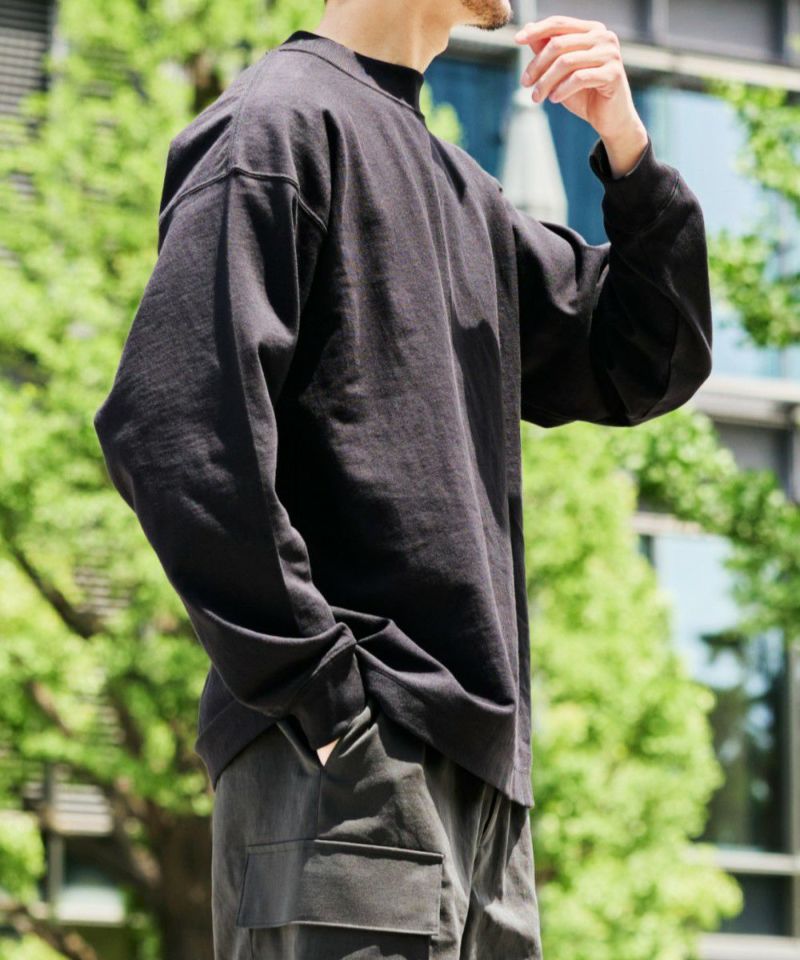 モックネックアウターTシャツ【SLACK】