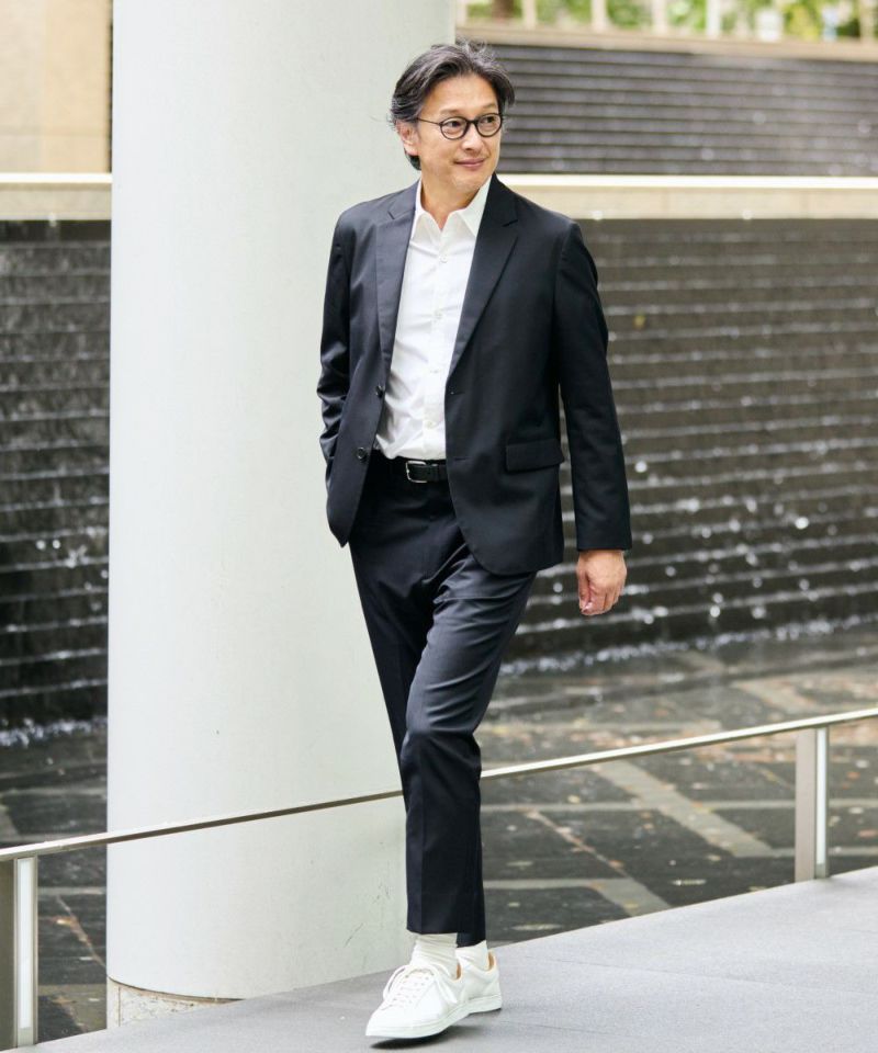 ストレッチ テーラードジャケット【FLAT】