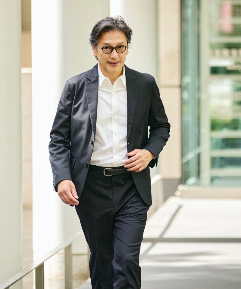 ストレッチ テーラードジャケット【FLAT】