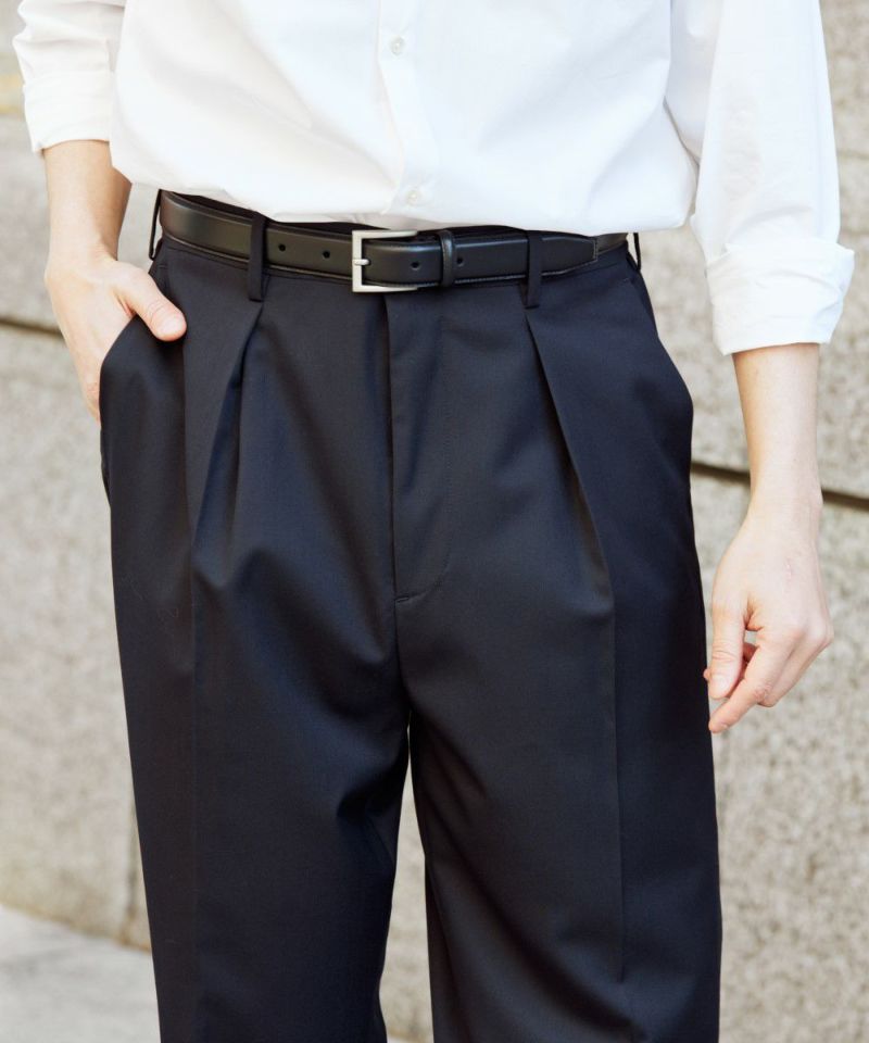 ストレッチ テーパードスラックス【PLAY】