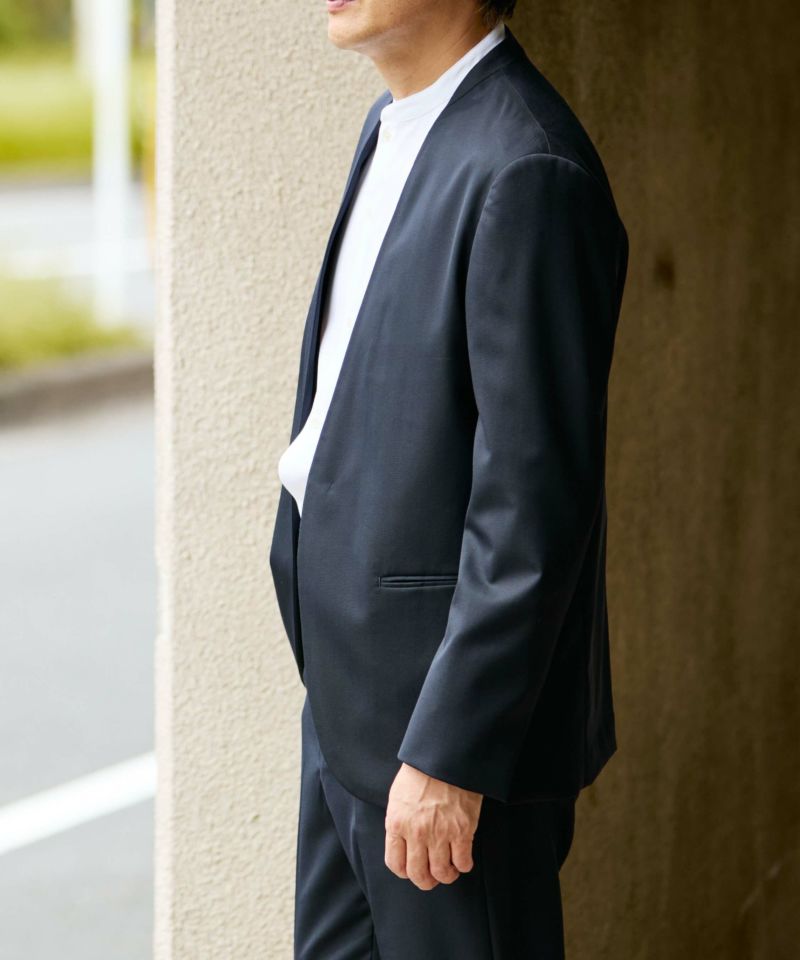 オーセンティック ノーカラー ジャケット【FLAT】