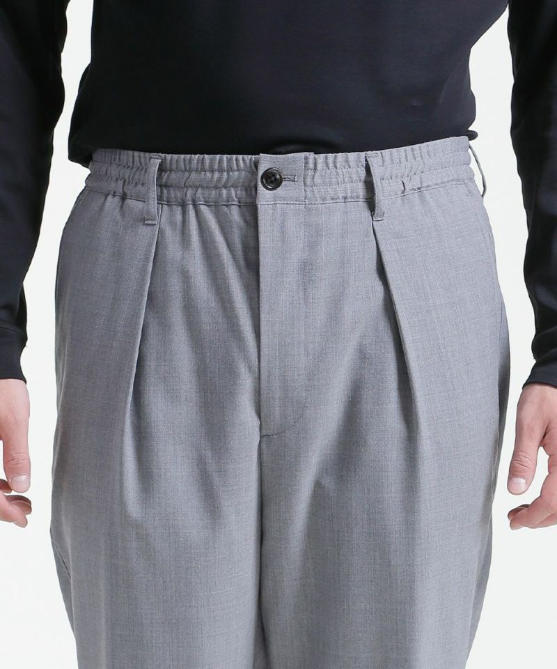 ハイブリッドウール ワンタックイージースラックス【FLAT】