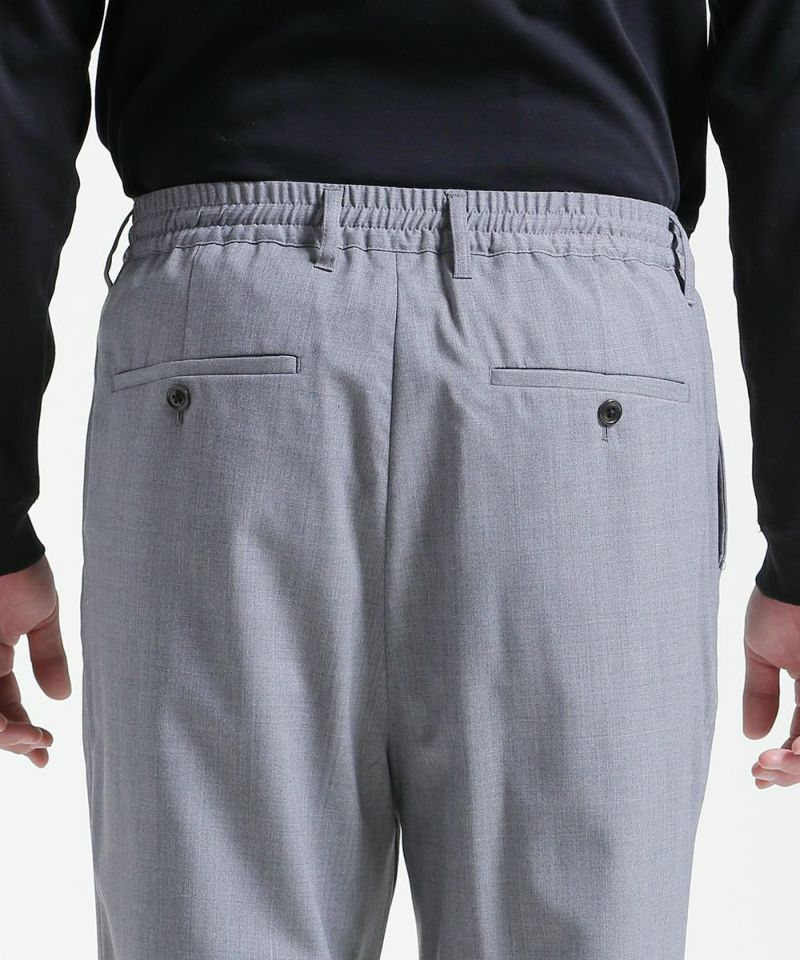 ハイブリッドウール ワンタックイージースラックス【FLAT】