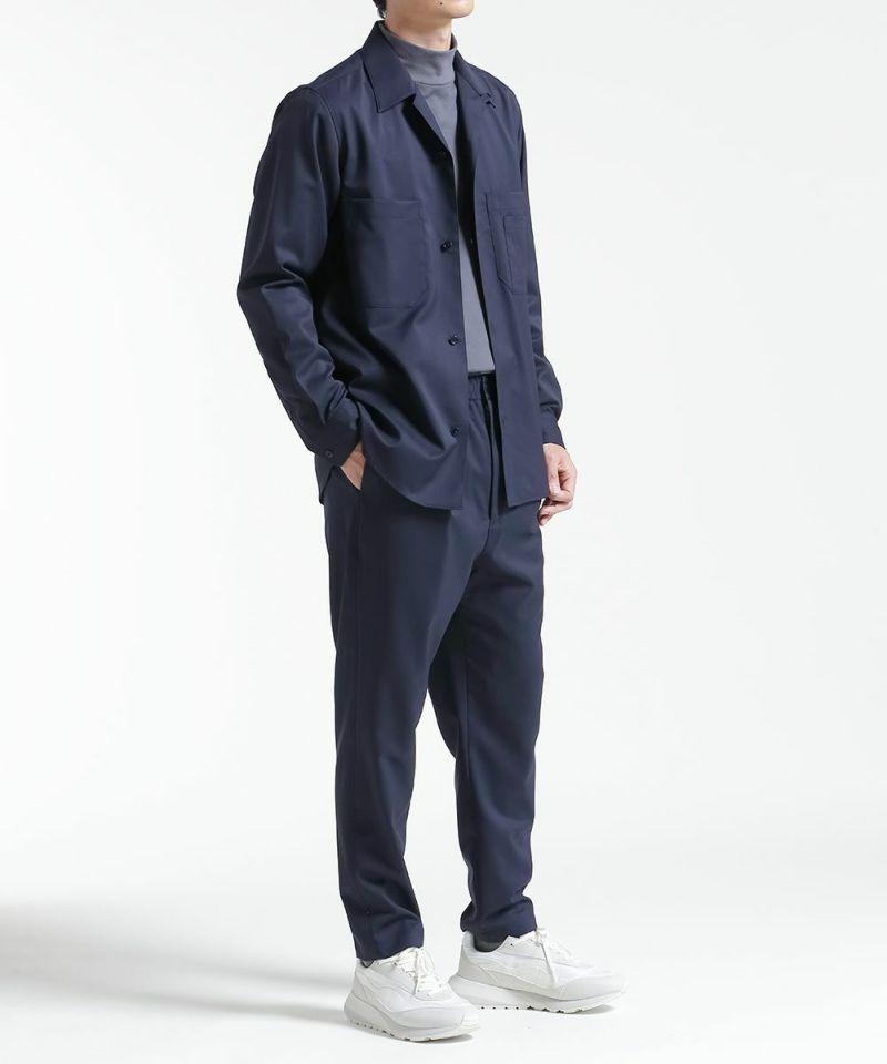 ハイブリッドウール ワンタックイージースラックス【FLAT】