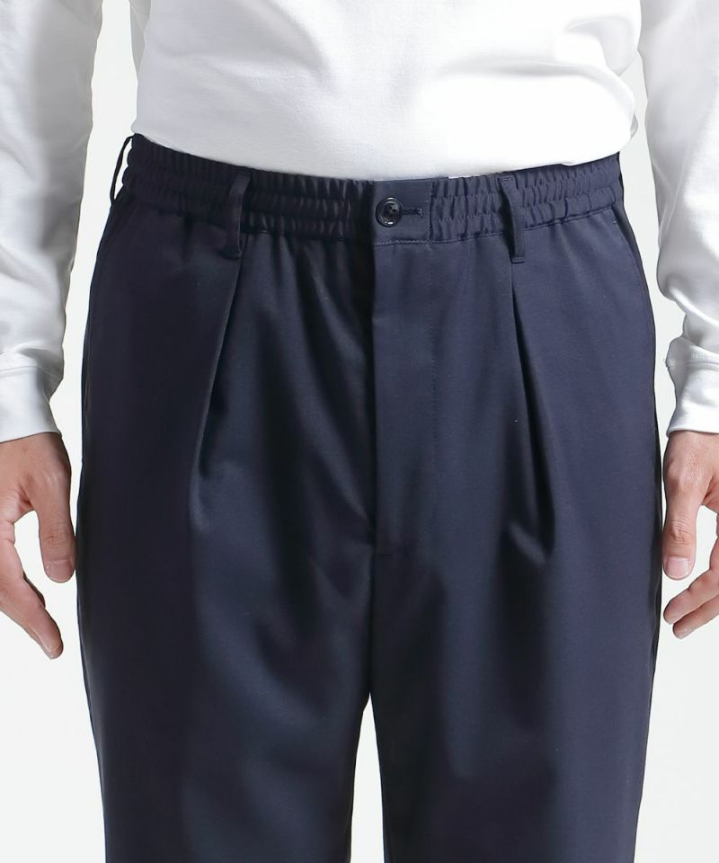 ハイブリッドウール ワンタックイージースラックス【FLAT】