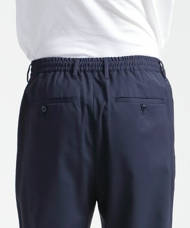 ハイブリッドウール ワンタックイージースラックス【FLAT】