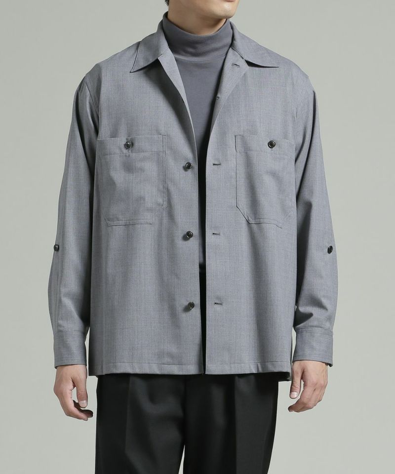 ハイブリッドウール シャツジャケット【PLAY】