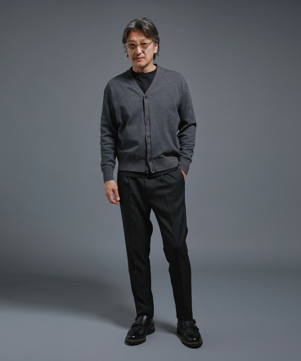 ハイブリッドコットン カーディガン【FLAT】