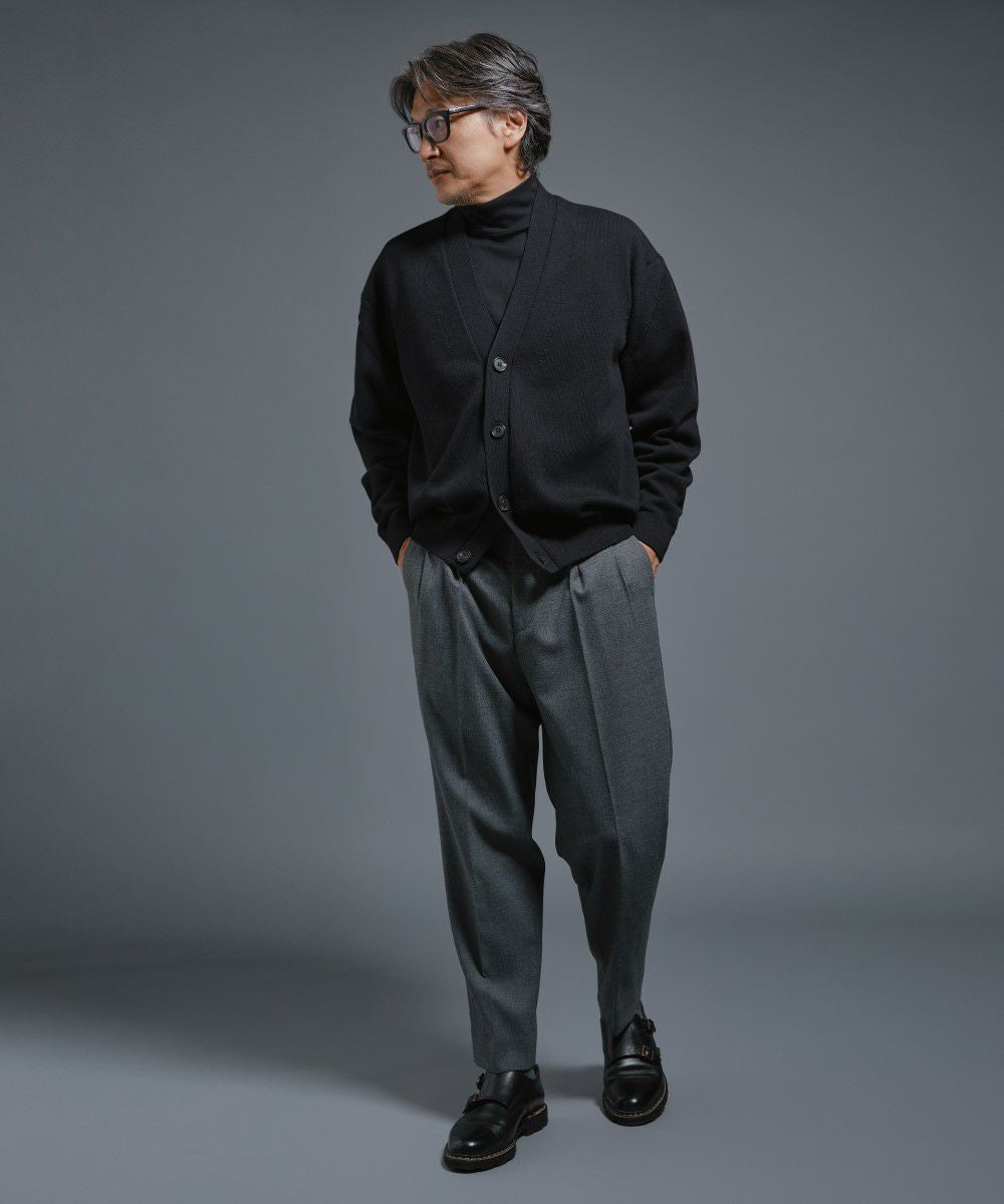 カシミヤ混 ハイブリッドカーディガン【PLAY】