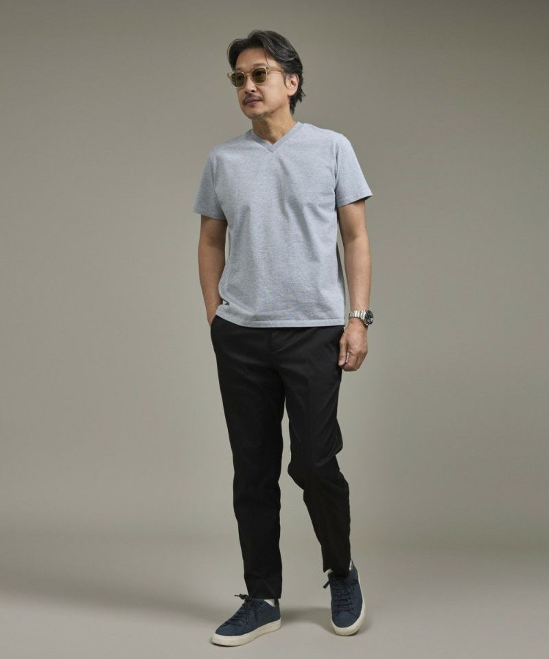 オールウェザーストレッチツイル テーパードスラックス【FLAT】