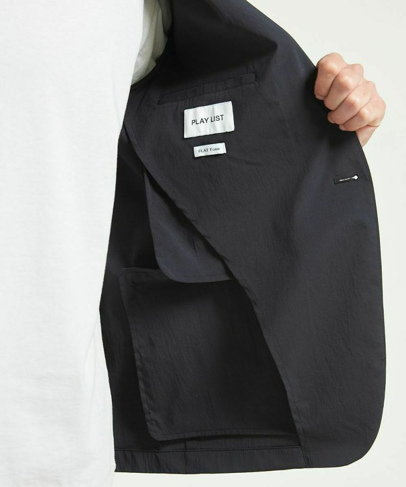 超軽量 撥水タイプライター ノーカラージャケット【FLAT】