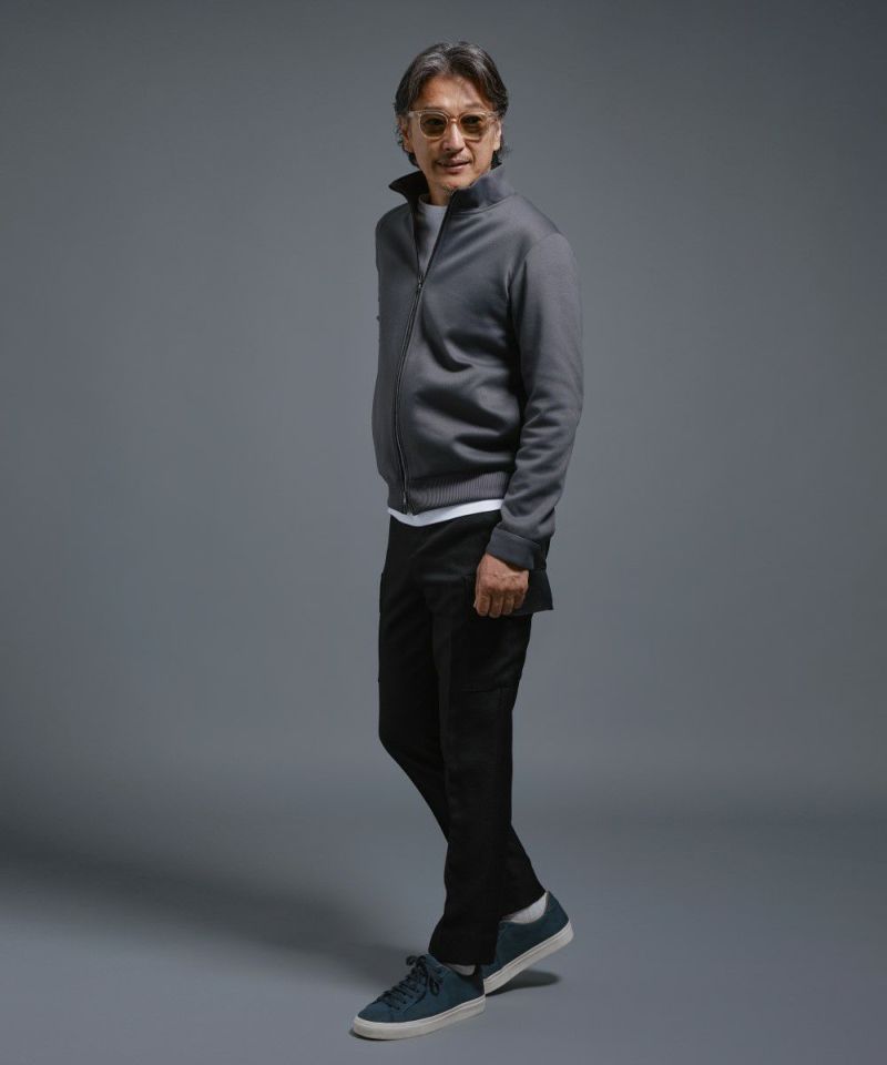 ダブルニット ドライバーズジップアップブルゾン【FLAT】