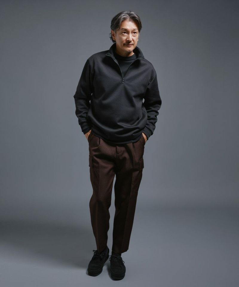 ダブルニット ハーフジッププルオーバー 【PLAY】