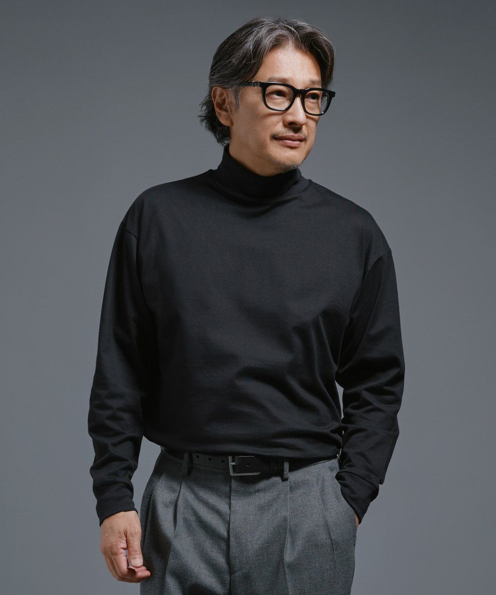 スムース天竺 ハイネック L/S Tシャツ【PLAY】