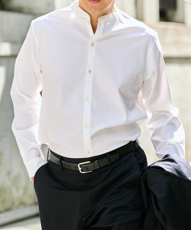 ノーカラー オックスフォードシャツ【FLAT】