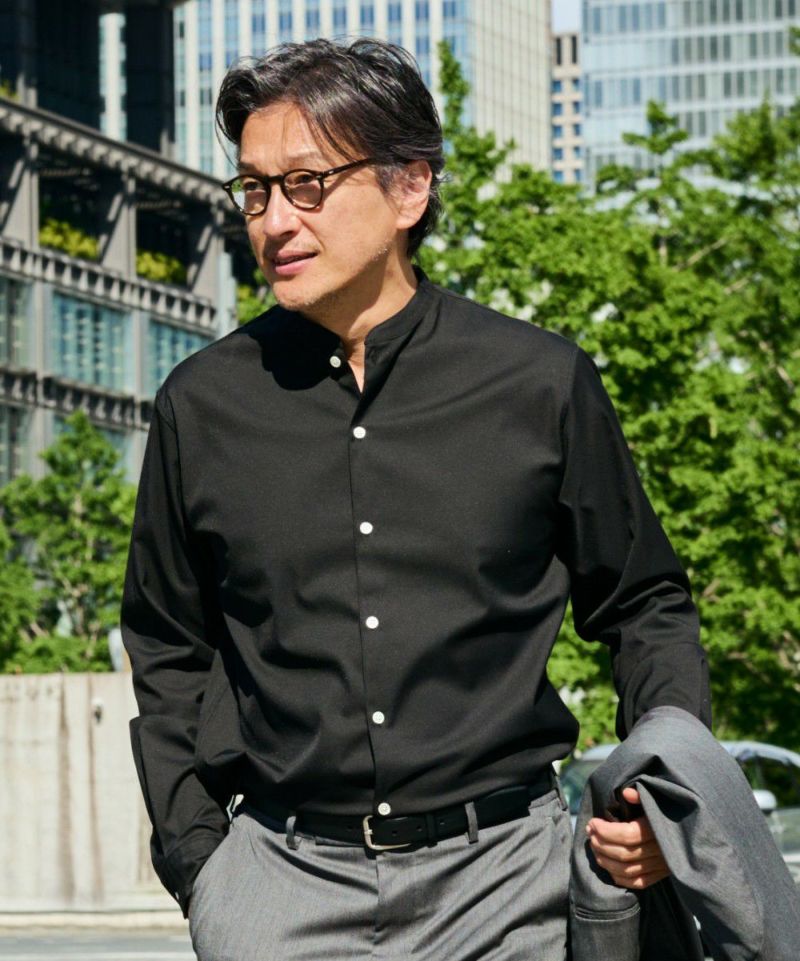 ノーカラー オックスフォードシャツ【FLAT】