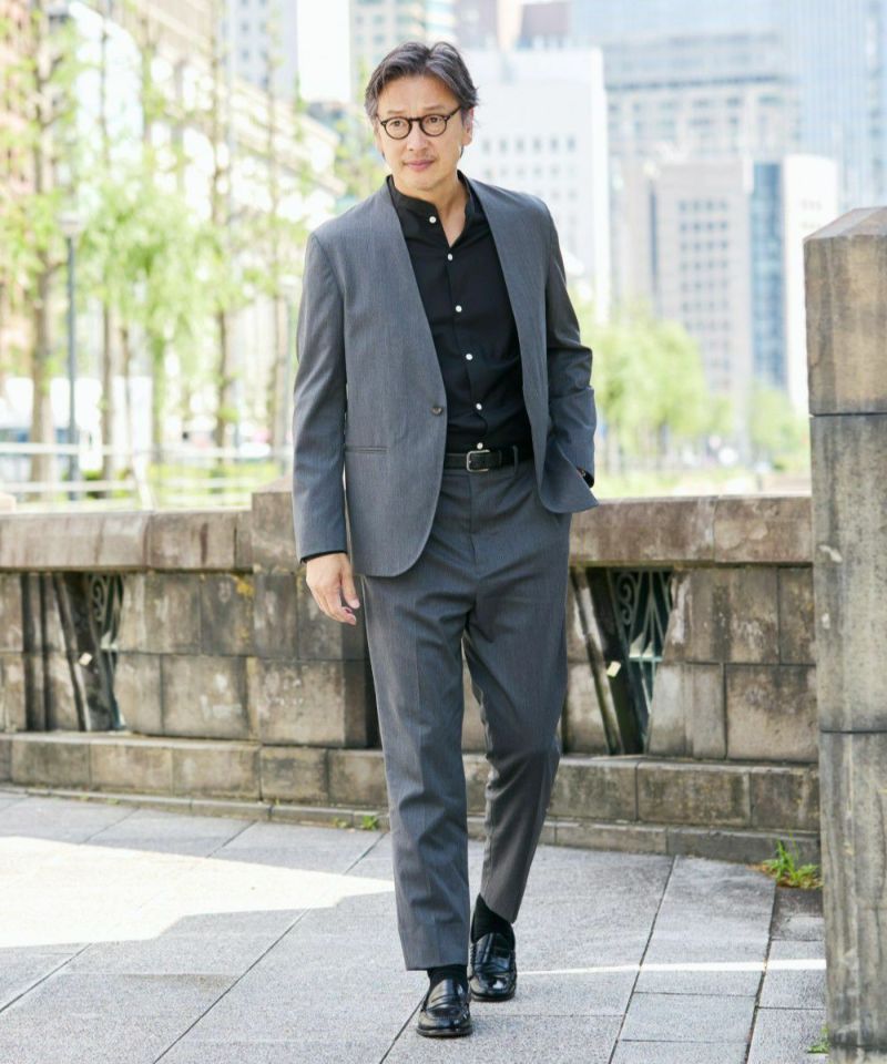 ノーカラー オックスフォードシャツ【FLAT】