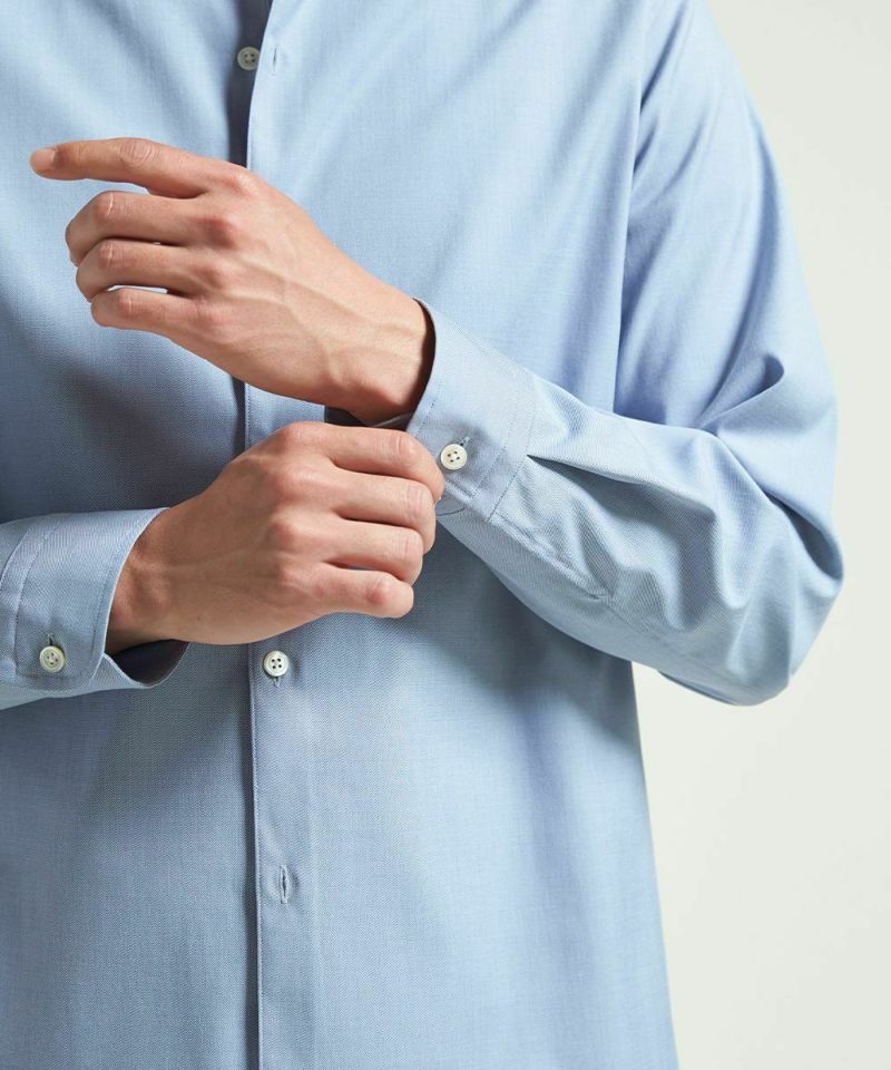 ノーカラー オックスフォードシャツ【FLAT】