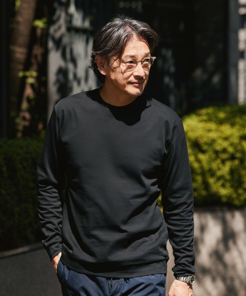 クリアコットン・リブロングスリーブTシャツ【FLAT】