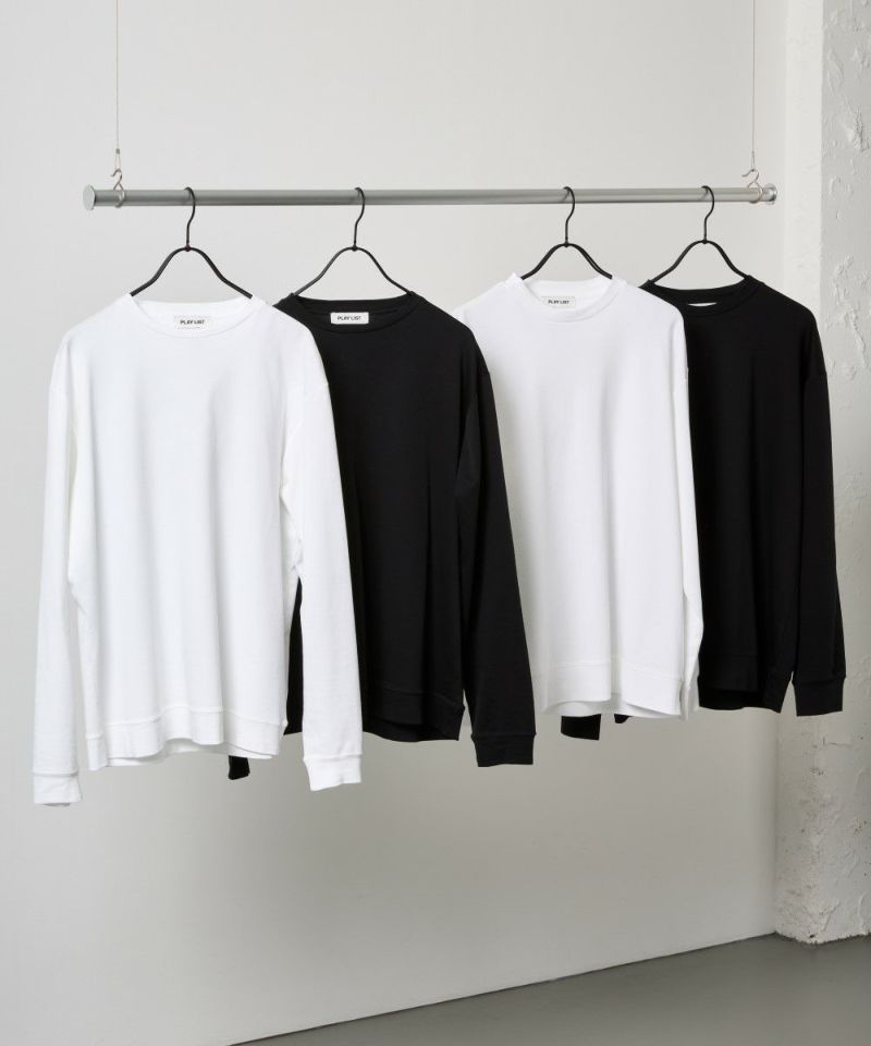 クリアコットン・リブロングスリーブTシャツ【FLAT】