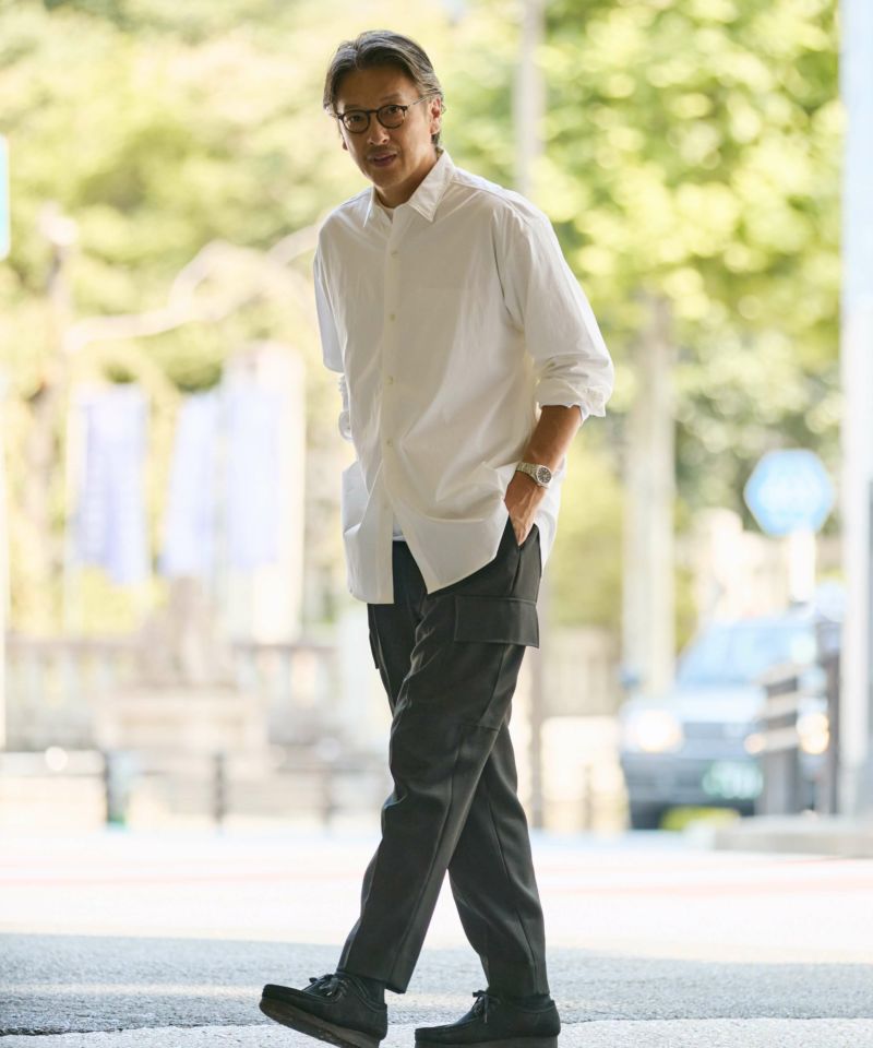 N/C レギュラーカラーシャツ【SLACK】