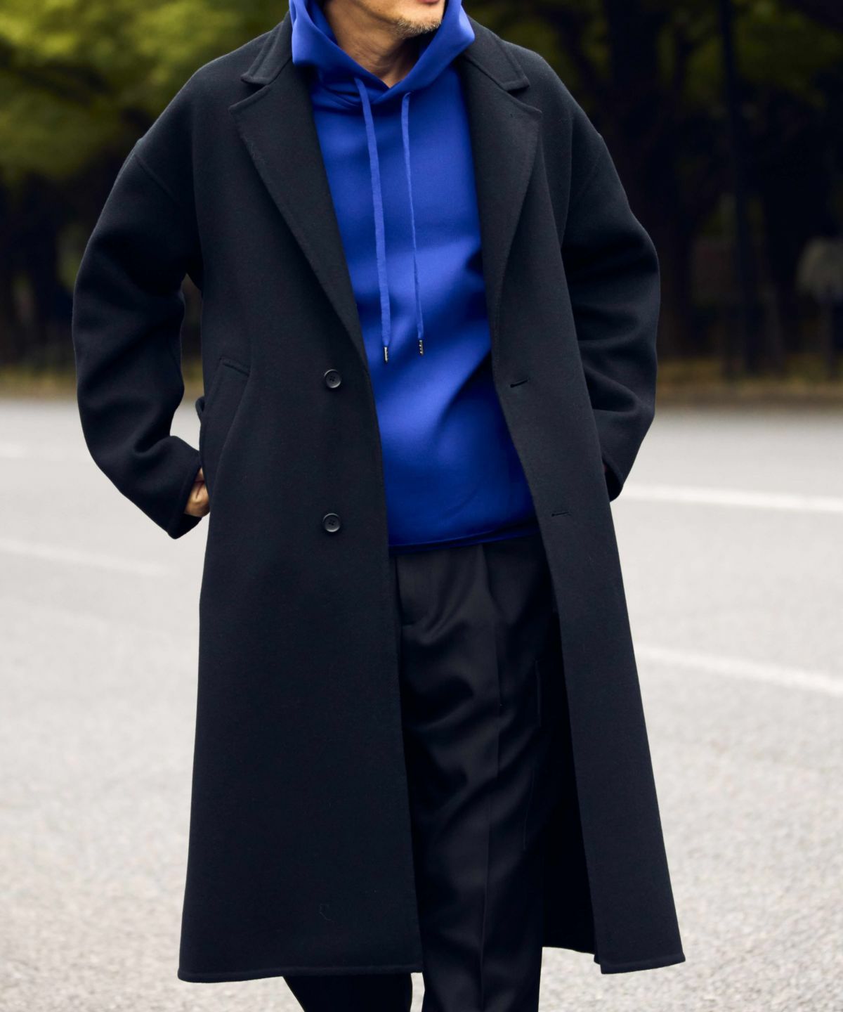 W/F PONTETORTO ベルト脱着可能 オーバーコート【SLACK】