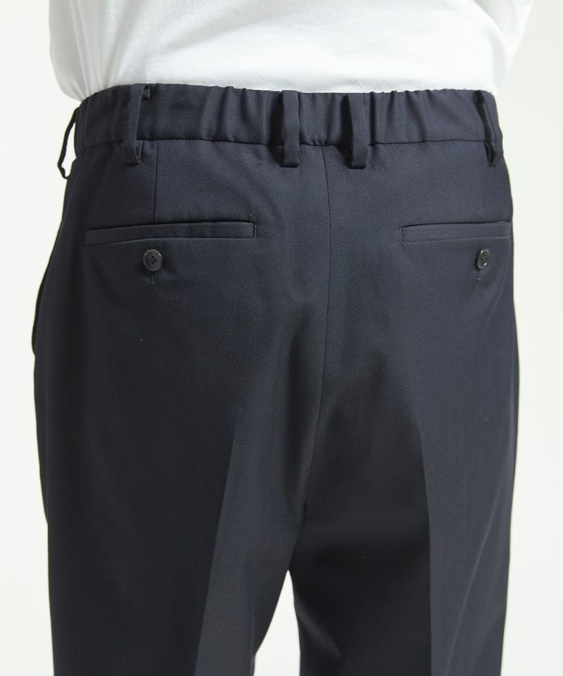 ストレッチ テーパードスラックス【FLAT】