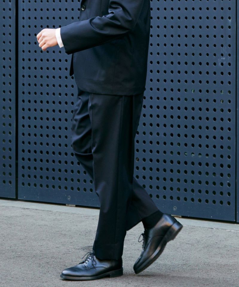 ストレッチ テーパードスラックス【PLAY】