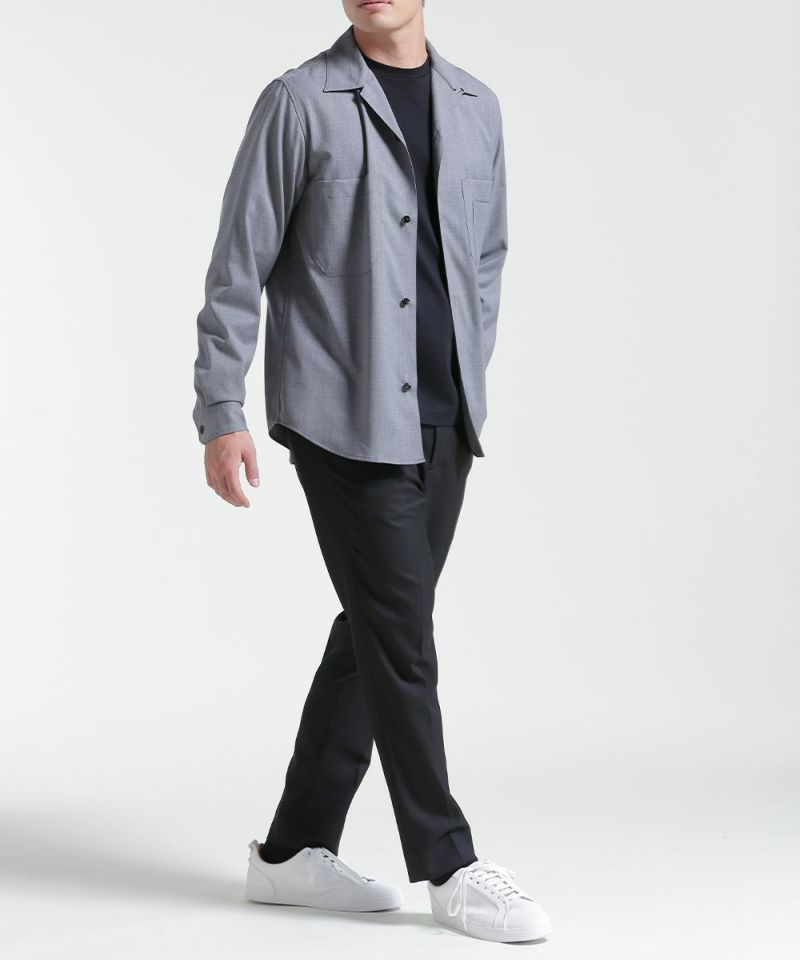ハイブリッドウール シャツジャケット【FLAT】