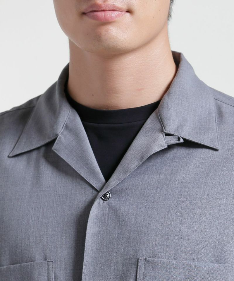 ハイブリッドウール シャツジャケット【FLAT】