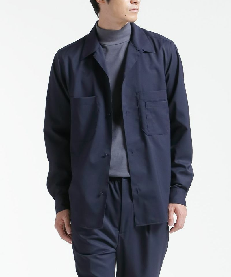 ハイブリッドウール シャツジャケット【FLAT】