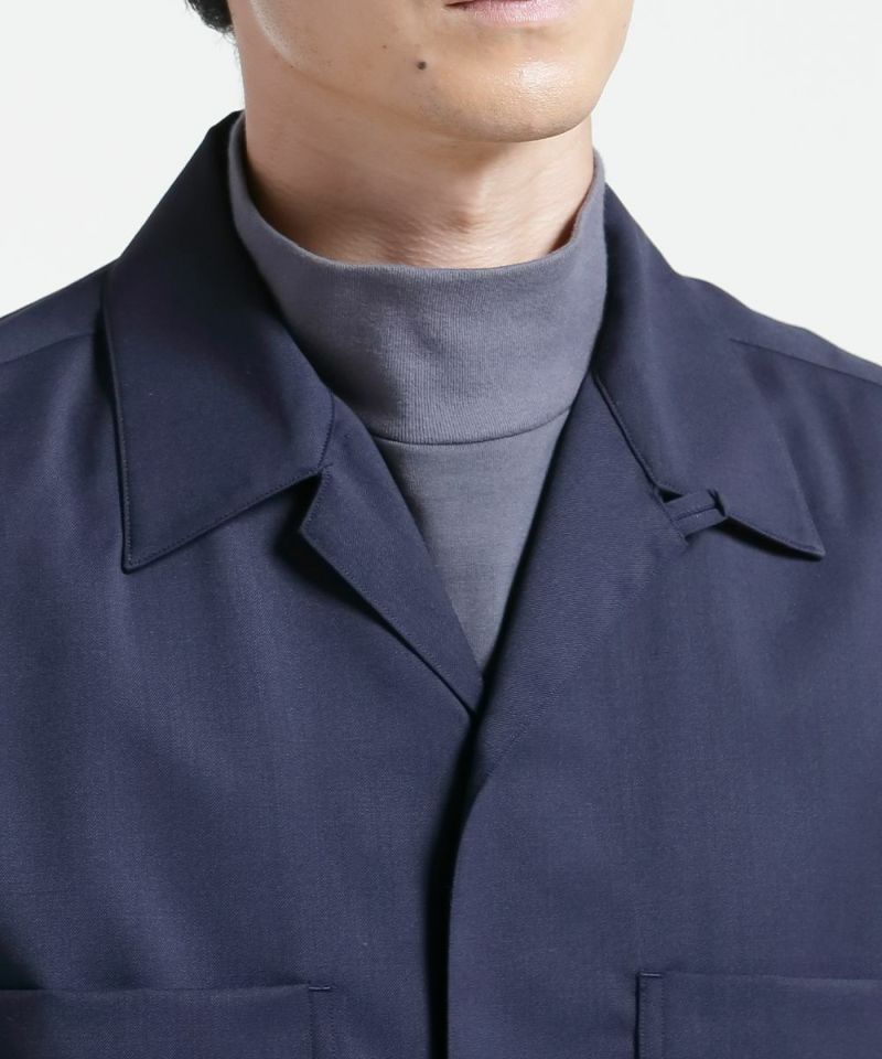ハイブリッドウール シャツジャケット【FLAT】
