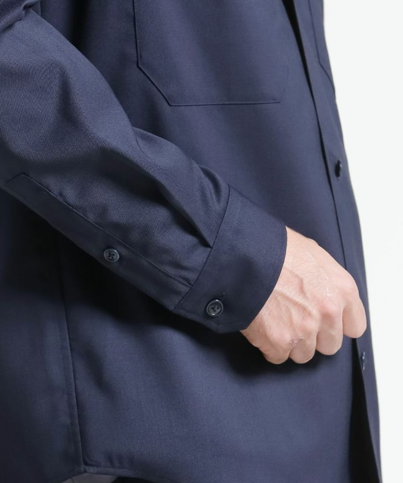 ハイブリッドウール シャツジャケット【FLAT】