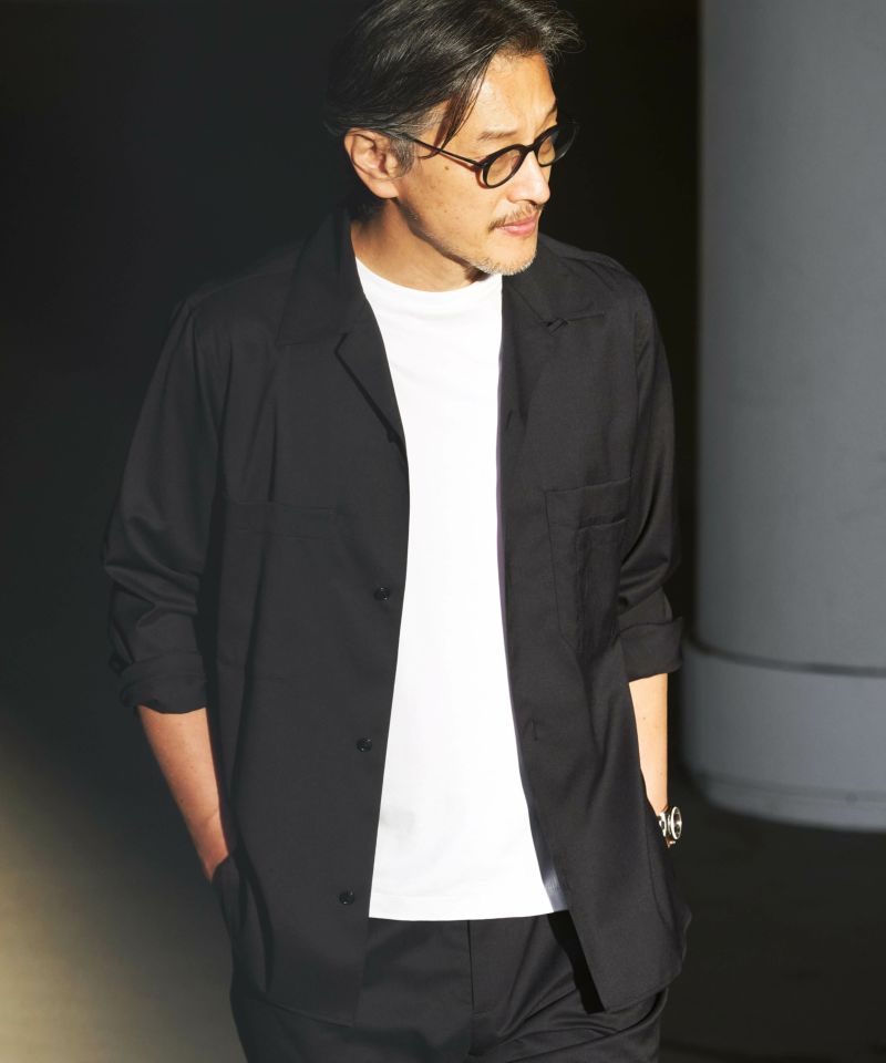 ハイブリッドウール シャツジャケット【FLAT】