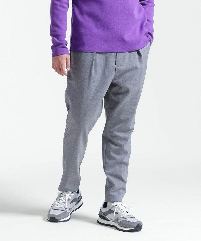 ハイブリッドウール ワンタックイージースラックス【FLAT】