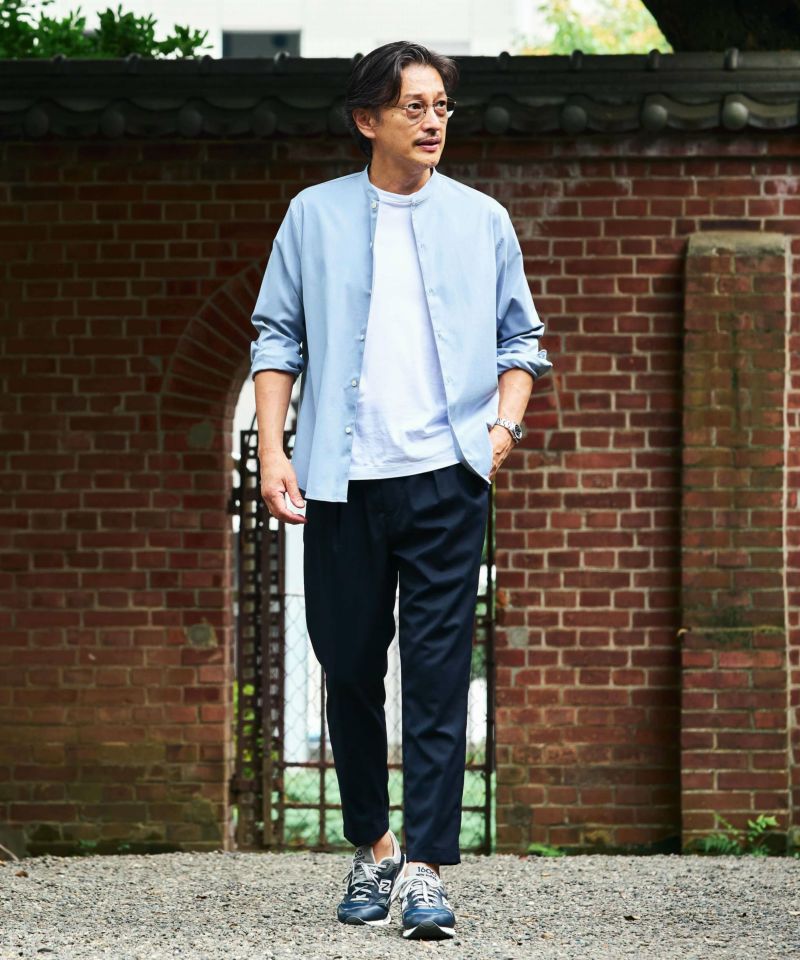 ハイブリッドウール ワンタックイージースラックス【FLAT】