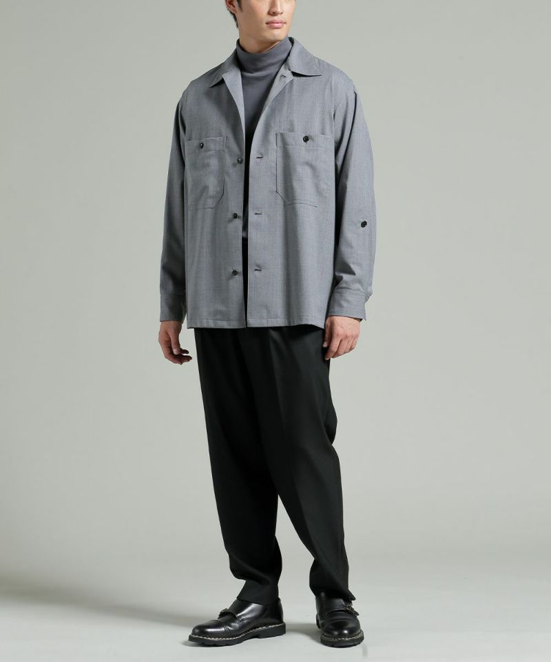 ハイブリッドウール シャツジャケット【PLAY】